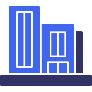 Web ve mobil uygulama tasarımınız, inşaat logosu konseptiniz için beyaz arkaplanda izole edilmiş ikon vektörü oluşturma