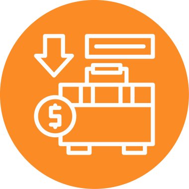 Para için. Web simgesi basit illüstrasyon