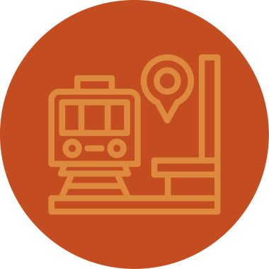 tren simgesi vektör illüstrasyonu