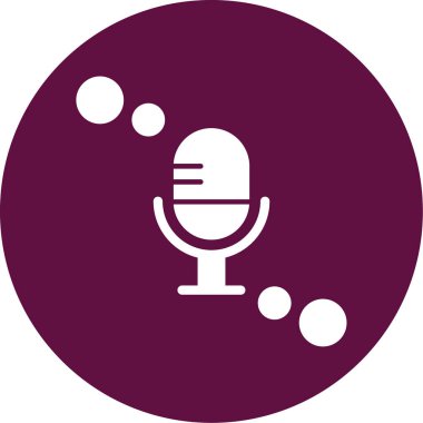 Mikrofon. Web simgesi basit illüstrasyon