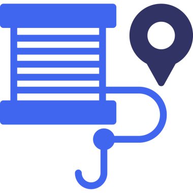 Harita iğnesi. Basit resimleme