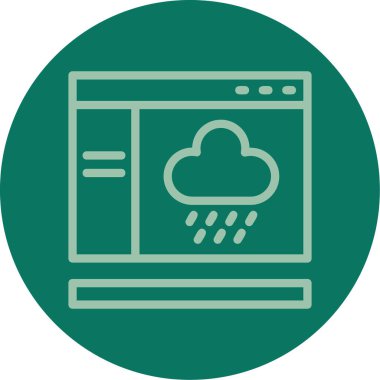 Bulut hesaplama simgesi vektör illüstrasyonu