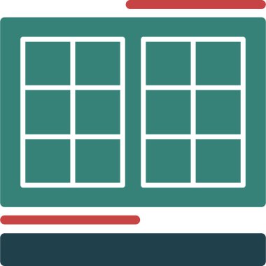 Bina. Web simgesi basit illüstrasyon