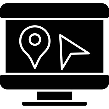 konum pin simgesi, vektör illüstrasyonu