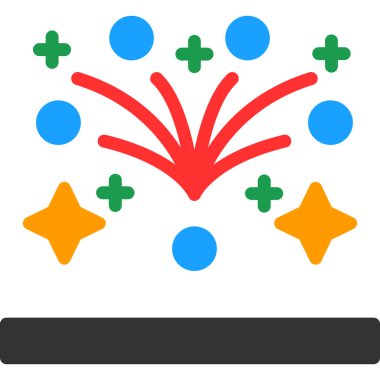 Havai fişek vektör ikonu. Mobil ve tasarım için basit illüstrasyon