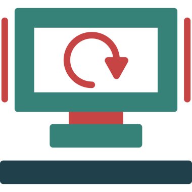 bilgisayar monitörü simgesi, modern vektör illüstrasyonu