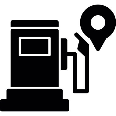 Benzin istasyonu simgesi, basit tasarım