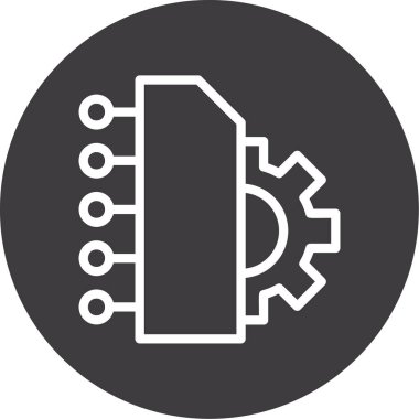 dişli simgesi vektör illüstrasyonu