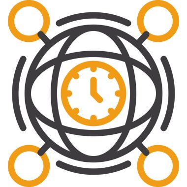 saat zaman simgesi vektör illüstrasyonu