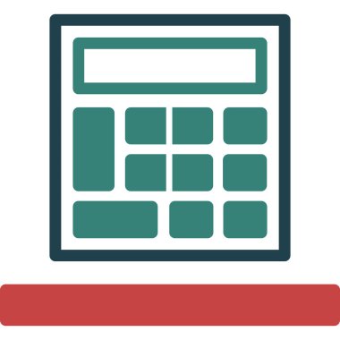 Hesap makinesi. Web simgesi basit illüstrasyon