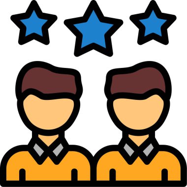 Bir yıldız simgesinin vektör illüstrasyonu