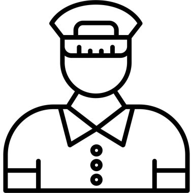 Polis adam simgesi, vektör illüstrasyonu