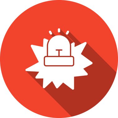 Kırmızı yuvarlak simgenin vektör illüstrasyonu