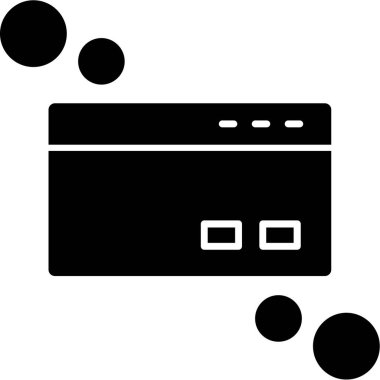 Mikrodalga fırın ikonu. Web için mikrodalga fırın vektör simgelerinin basit çizimi