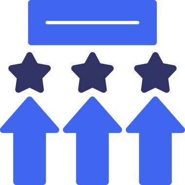 derecelendirme yıldızları düz stil ikonu