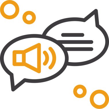 Sohbet iletişim simgesi ana hat biçiminde