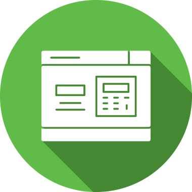 vektör lcd simgesi illüstrasyonu