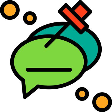 İleti içeren konuşma balonu, vektör illüstrasyonu