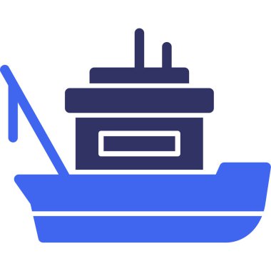 Gemi. Web simgesi basit illüstrasyon