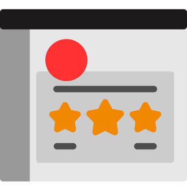 Değerlendirme simgesi, vektör illüstrasyonu