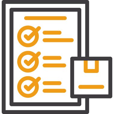 Kontrol listesi. Web simgesi basit illüstrasyon