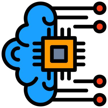 çip devre simgesi doldurulmuş - ana hat biçimi