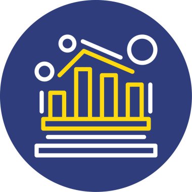 İş ve finans simgesinin vektör illüstrasyonu