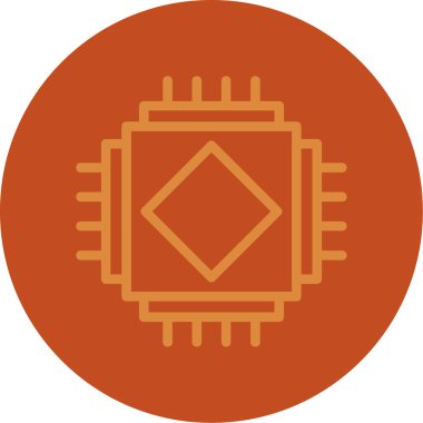 Güzel bir kırmızı ve beyaz ikonun vektör çizimi