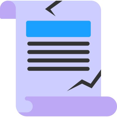 Belge. Web simgesi basit illüstrasyon