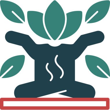 Meditasyon. Web simgesi basit illüstrasyon