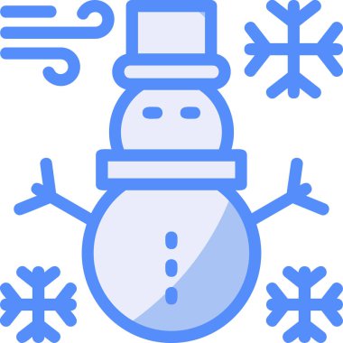 Kardan Adam simgesi, vektör çizimi beyaz arkaplanda izole edildi