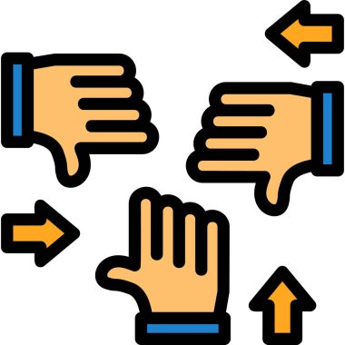 elle imleç jest simgesi doldurulmuş taslak biçimi