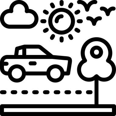 - Araba. Web simgesi basit illüstrasyon