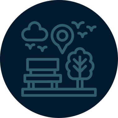 güzel bahçe vektör çizgisi simgesi