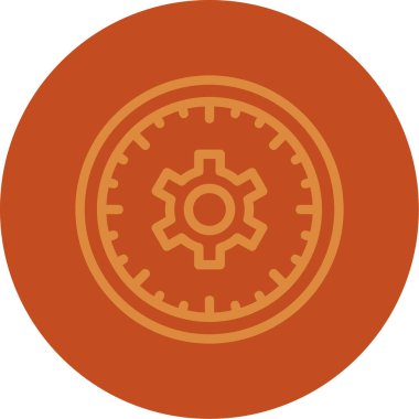 dişli simgesinin vektör illüstrasyonu