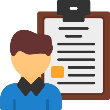 iş sözleşmesi ikonu vektör illüstrasyonu