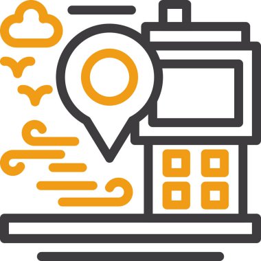 konum haritası konum simgesi ana hat biçiminde