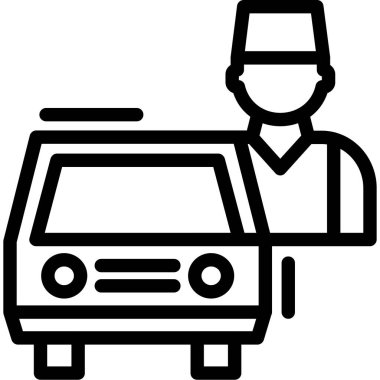 araba servisi simgesi, vektör illüstrasyonu