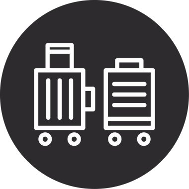 Bagaj simgesinin vektör illüstrasyonu