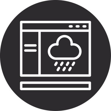 Bulut. Web simgesi basit illüstrasyon