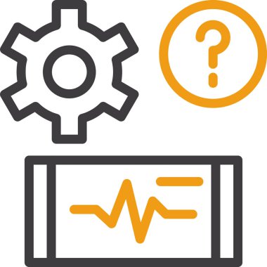 Teknik servis simgesi. Web için basit vites vektör simgeleri çizimi.