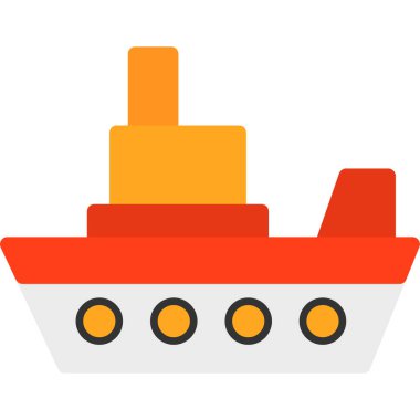 Gemi simgesi vektör illüstrasyonu