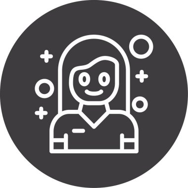 Bir kadının vektör illüstrasyonu