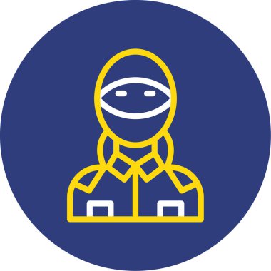 Bir kadın simgesinin vektör illüstrasyonu