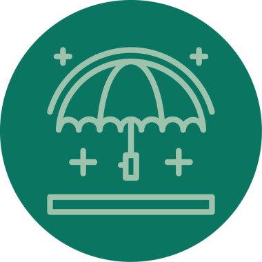 Şemsiye simgesinin vektör illüstrasyonu