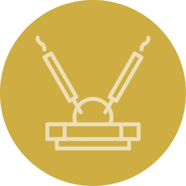 Modern b 'nin vektör çizimi mikroskop simgesinden yoksun