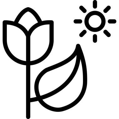 çiçek simgesi vektör illüstrasyonu