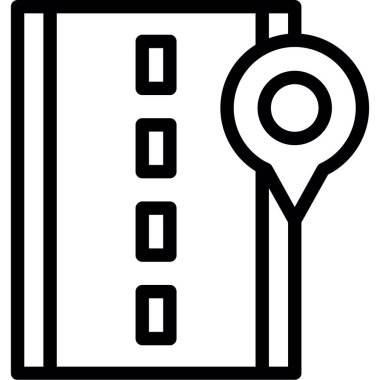 gps konum pin simgesi ana hat biçiminde