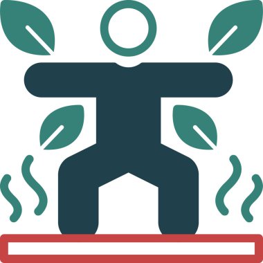 Yoga pozu yoga simgesi