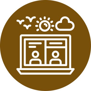 Teknolojiyle ilgili web simgesi ve vektör illüstrasyonu